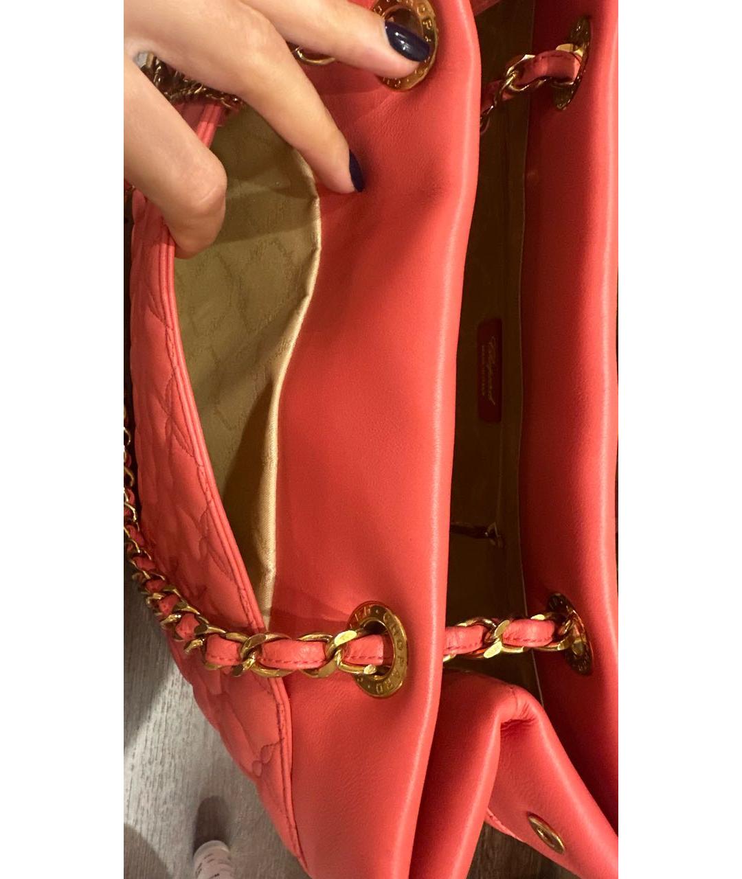 CHOPARD Коралловая кожаная сумка через плечо, фото 4