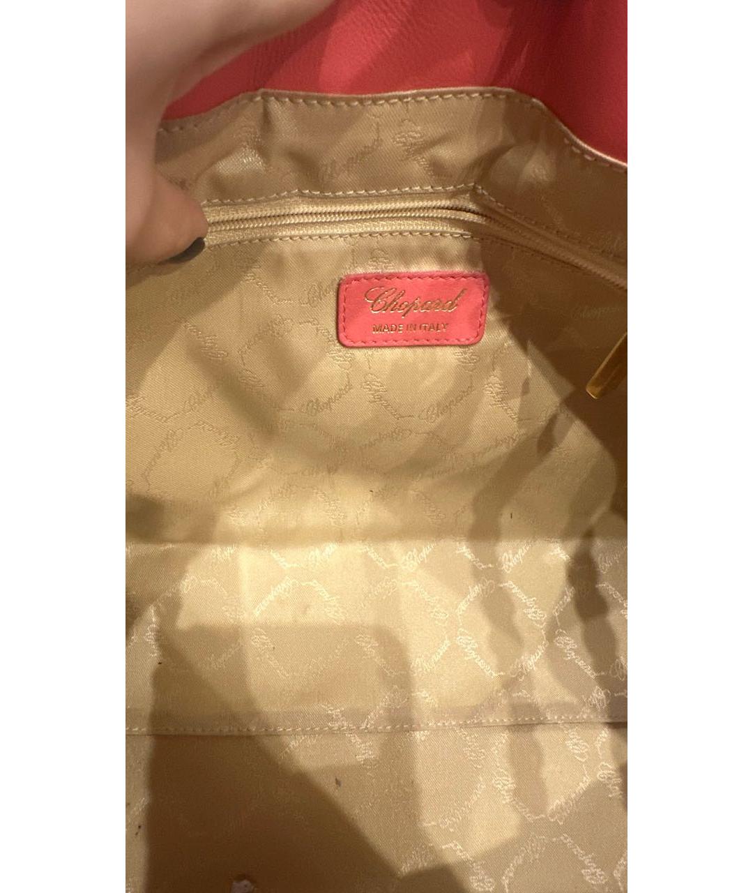 CHOPARD Коралловая кожаная сумка через плечо, фото 2