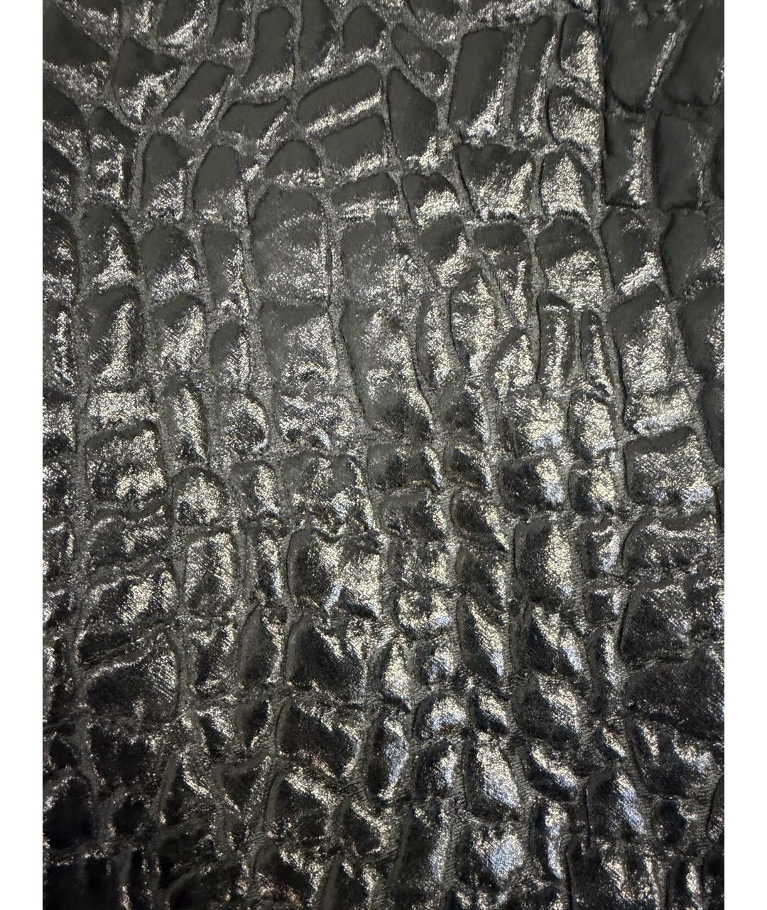 SAINT LAURENT Черная кожаная юбка мини, фото 4