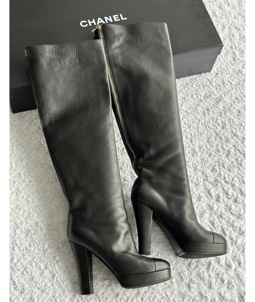 CHANEL Кожаные сапоги, фото 3