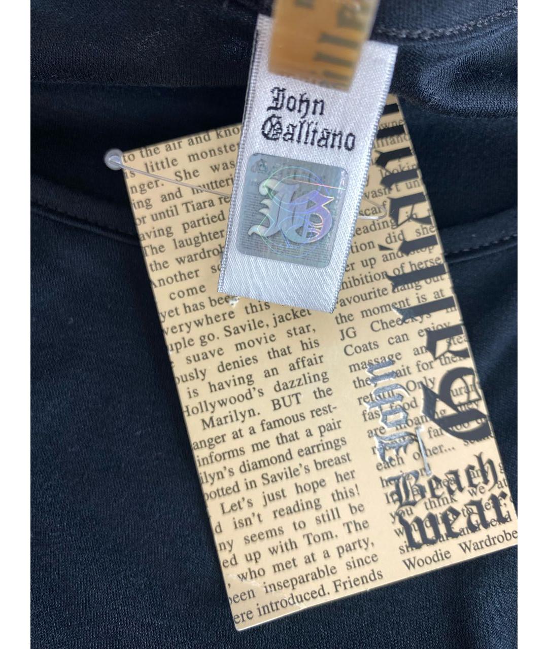 JOHN GALLIANO Черное вискозное платье, фото 7