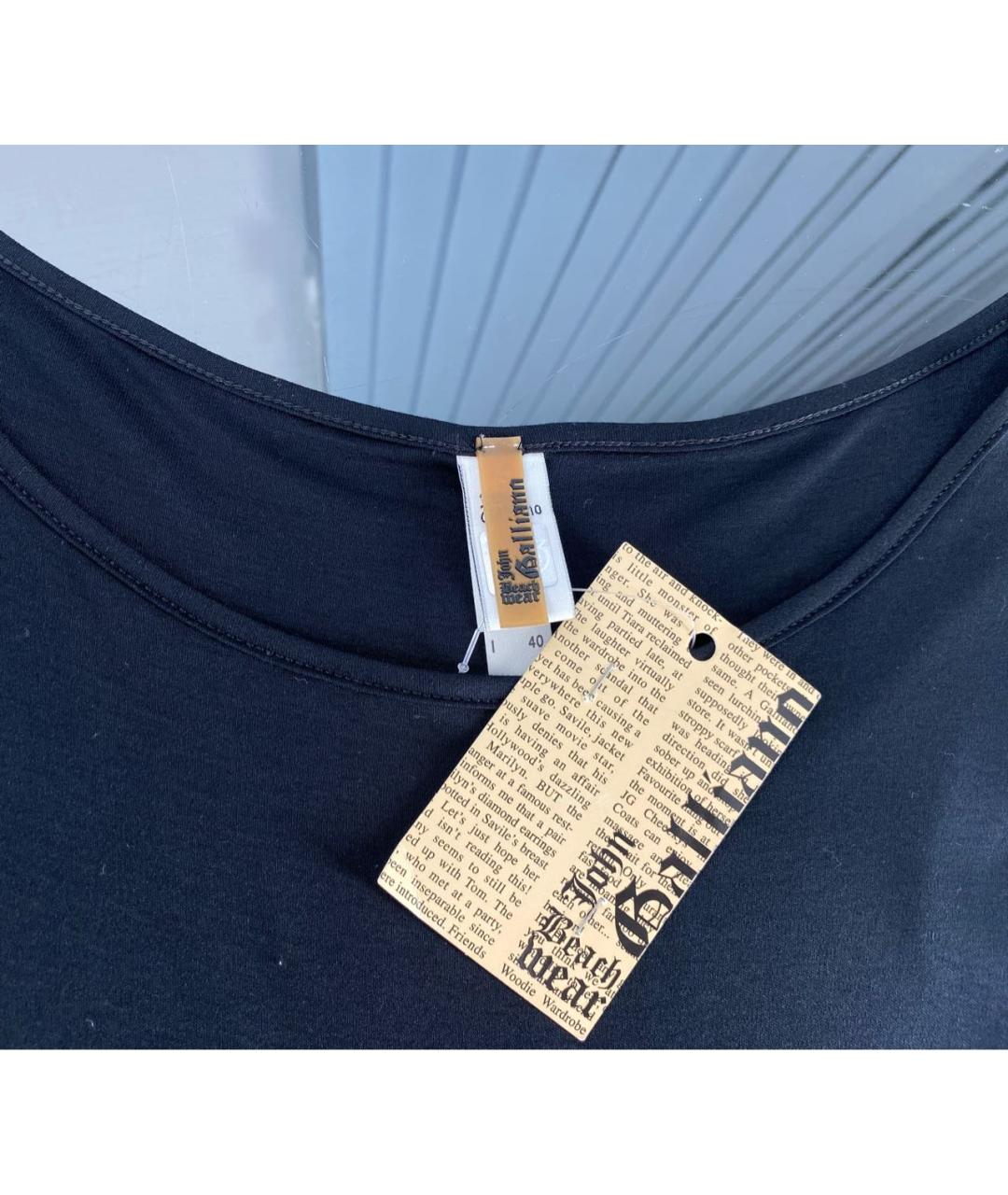 JOHN GALLIANO Черное вискозное платье, фото 3