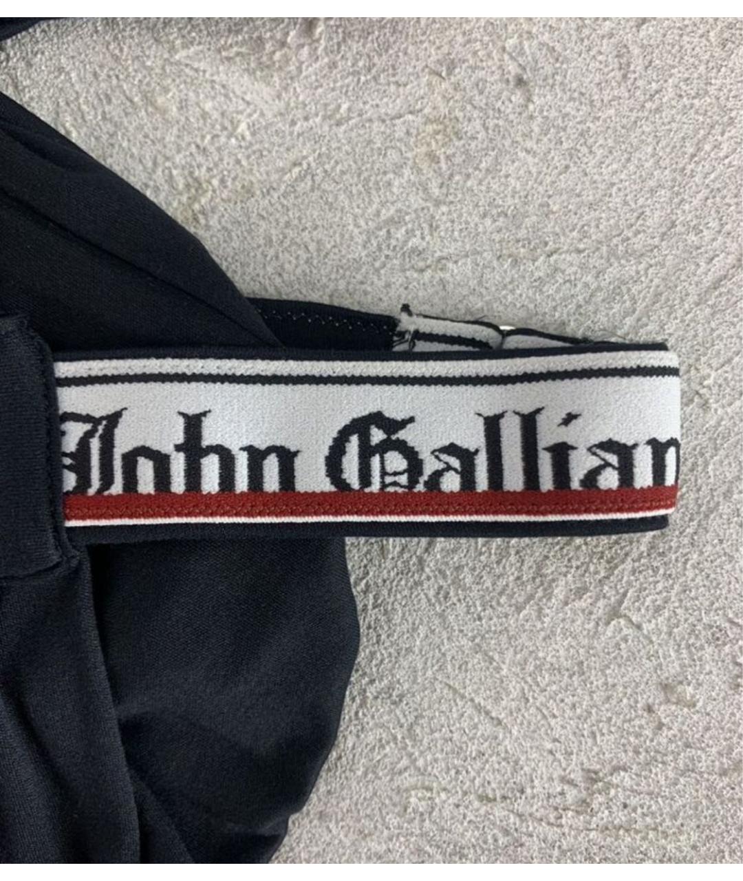 JOHN GALLIANO Черное вискозное платье, фото 4