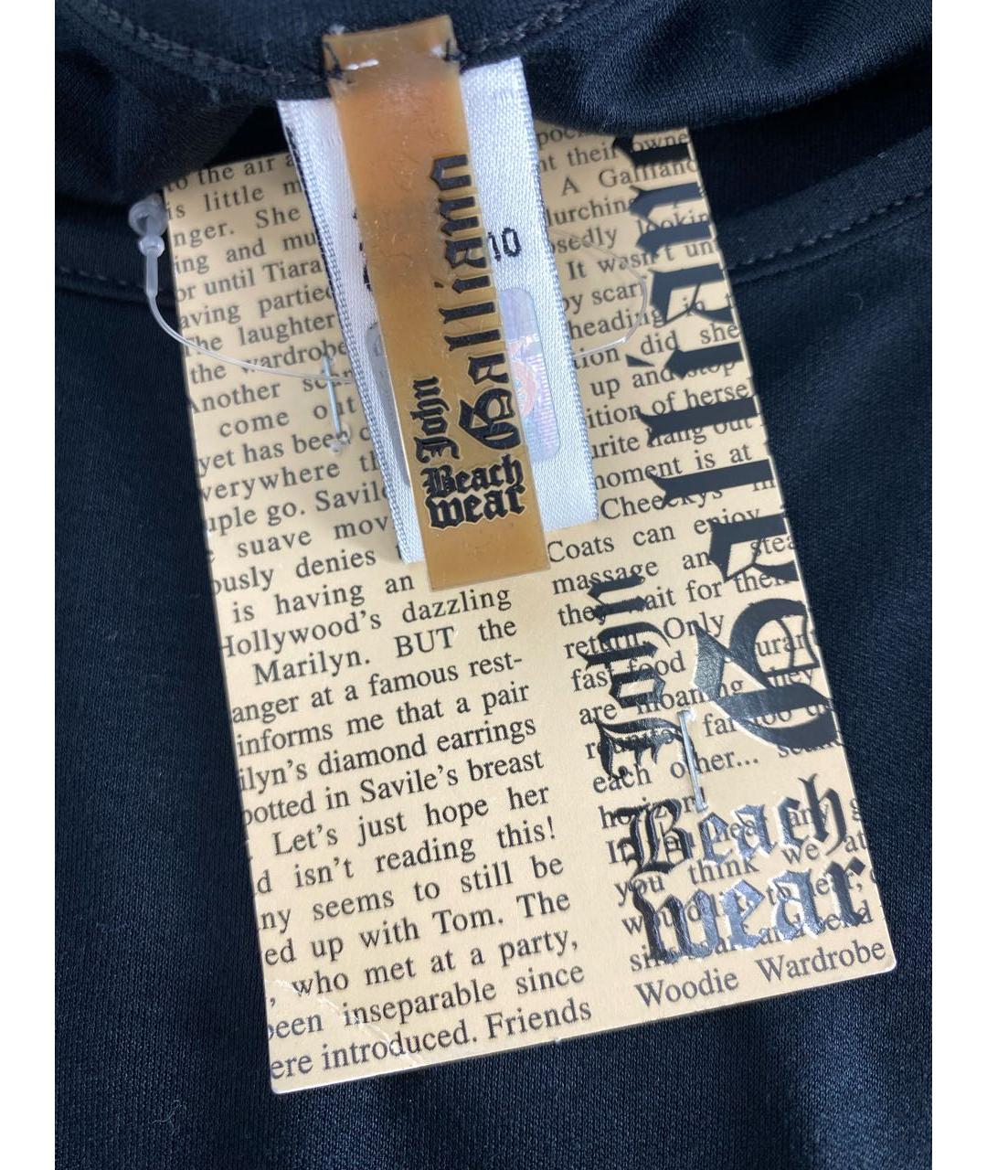 JOHN GALLIANO Черное вискозное платье, фото 8