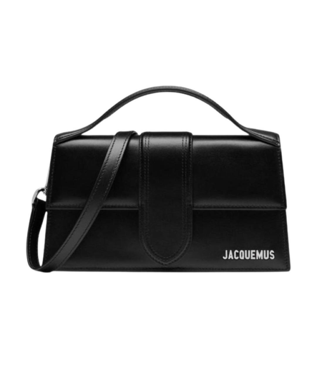 JACQUEMUS Черная кожаная сумка через плечо, фото 9