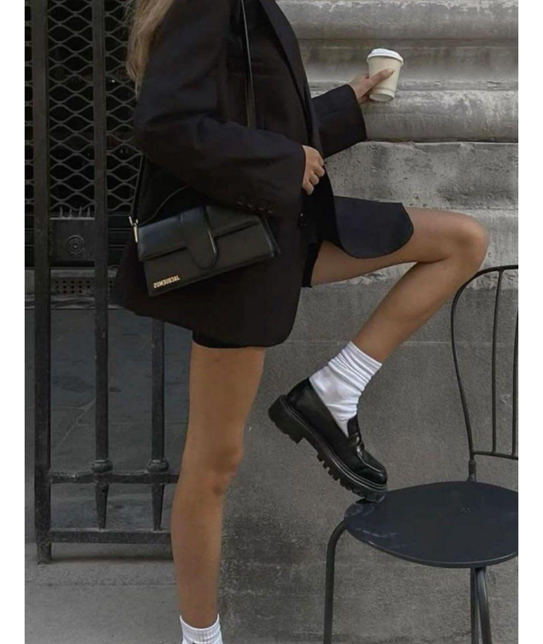 JACQUEMUS Черная кожаная сумка через плечо, фото 8