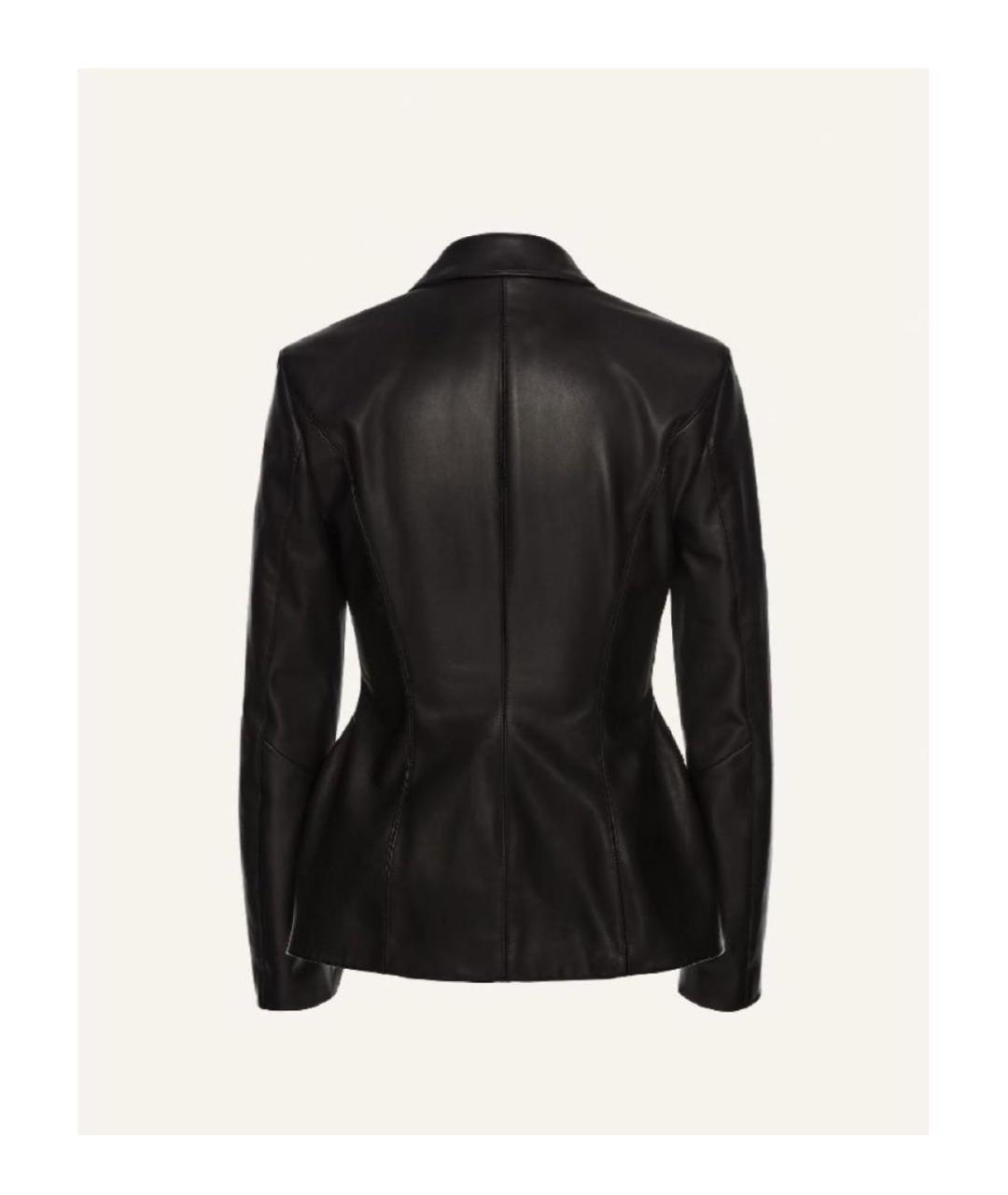 MAGDA BUTRYM Черный кожаный жакет/пиджак, фото 2