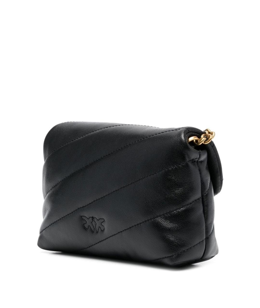 PINKO Черная кожаная сумка через плечо, фото 2