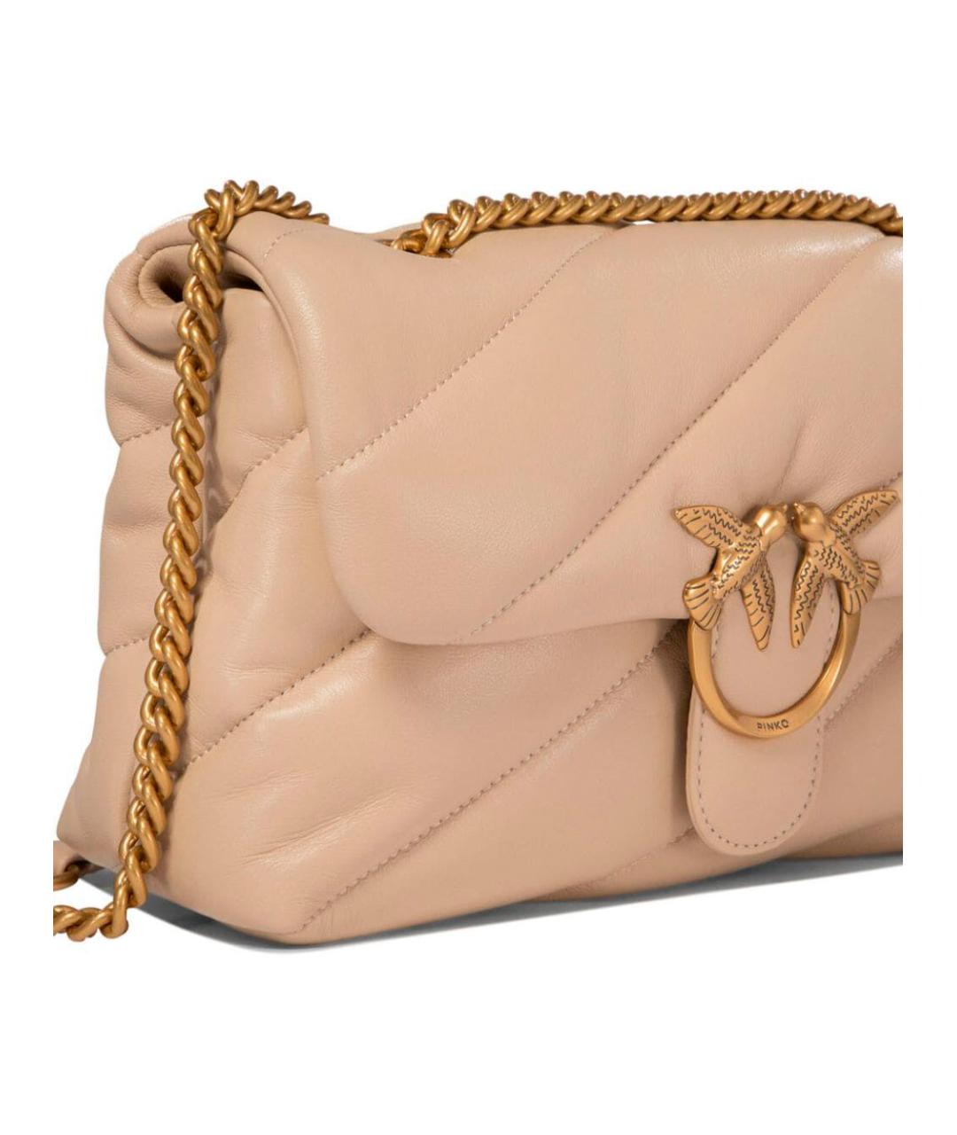 PINKO Розовая кожаная сумка через плечо, фото 4