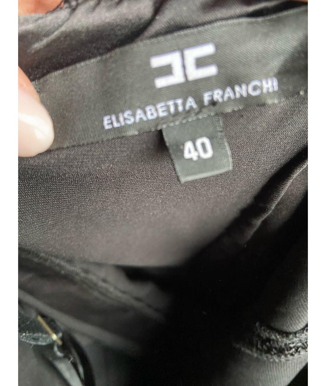 ELISABETTA FRANCHI Черное кружевное вечернее платье, фото 3