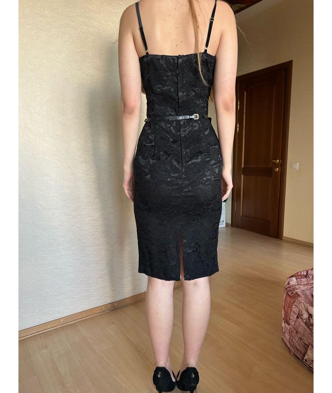 ELISABETTA FRANCHI Черное кружевное вечернее платье, фото 2