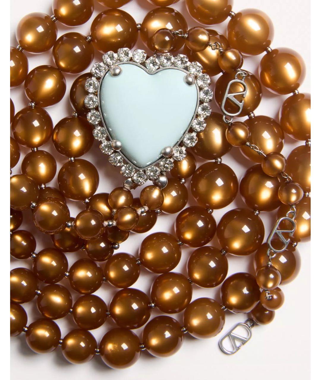 VALENTINO Коричневое металлическое колье, фото 4