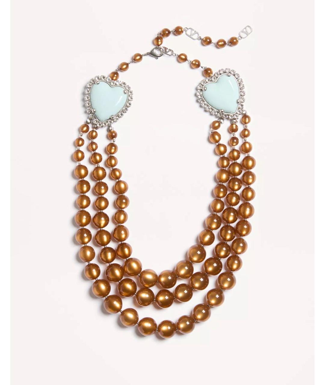 VALENTINO Коричневое металлическое колье, фото 5