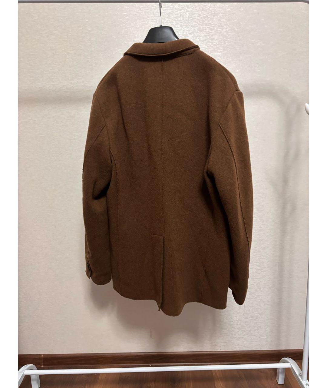 BARENA Коричневый шерстяной пиджак, фото 2