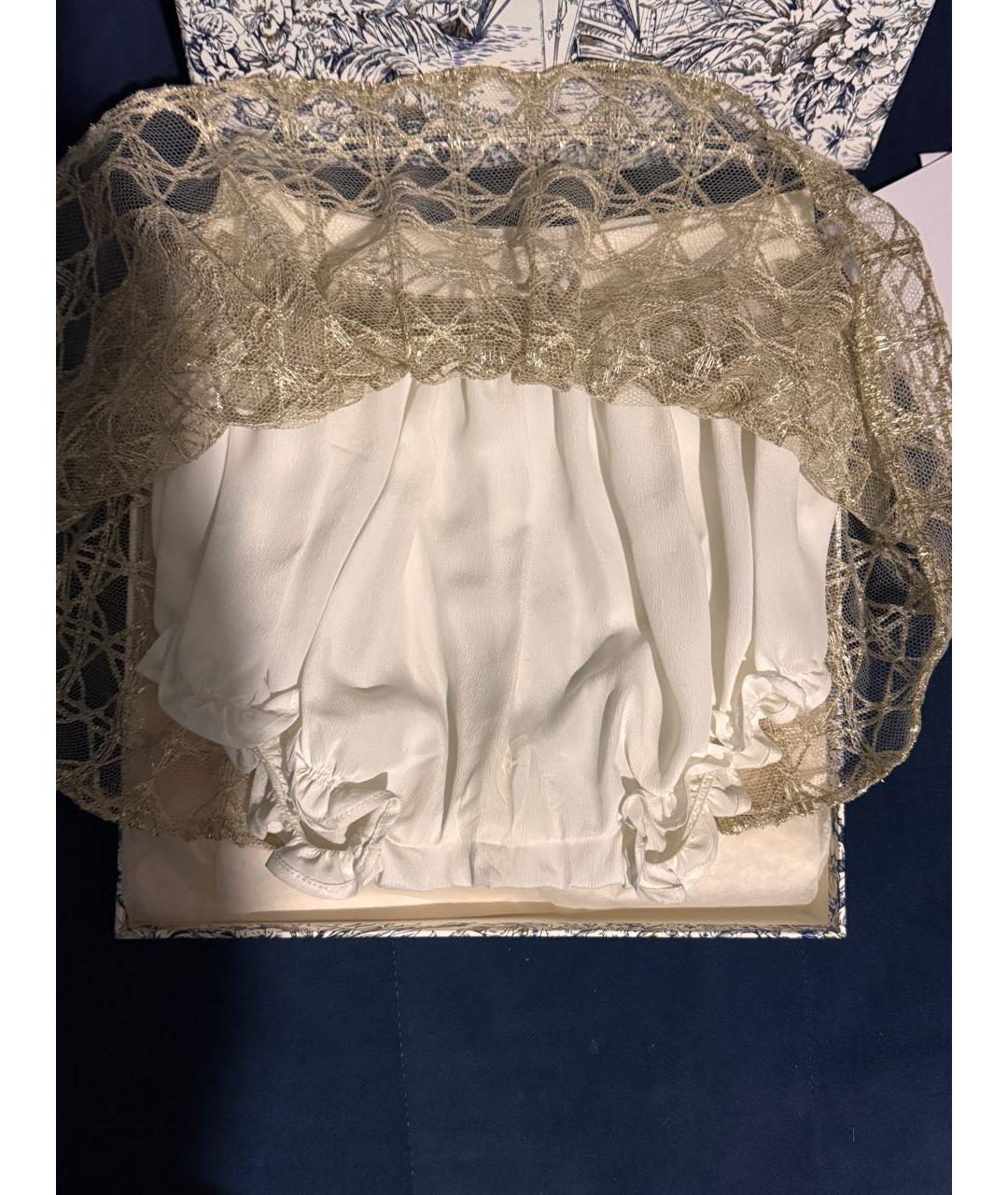 CHRISTIAN DIOR Золотая полиэстеровая юбка, фото 3