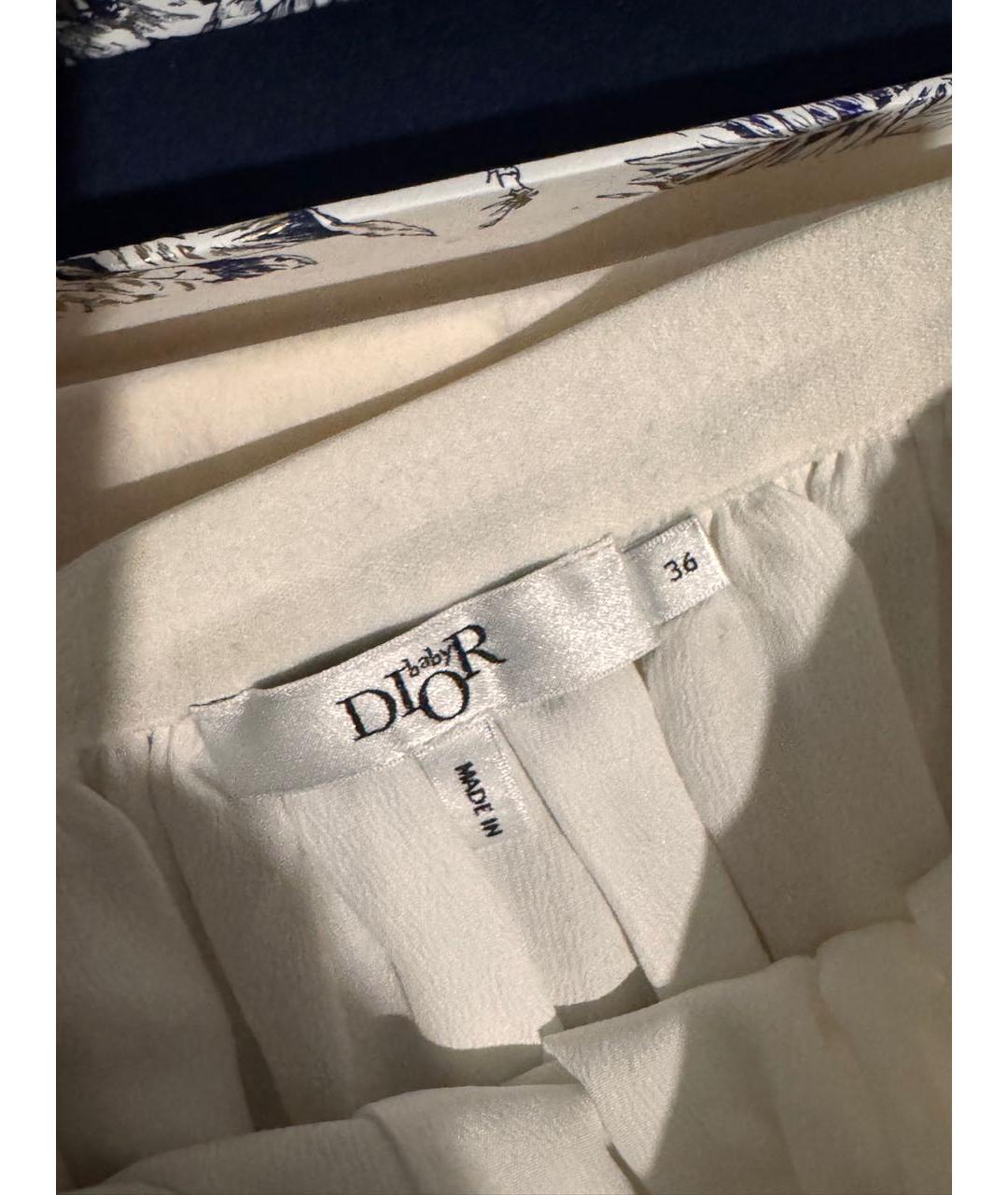 CHRISTIAN DIOR Золотая полиэстеровая юбка, фото 4