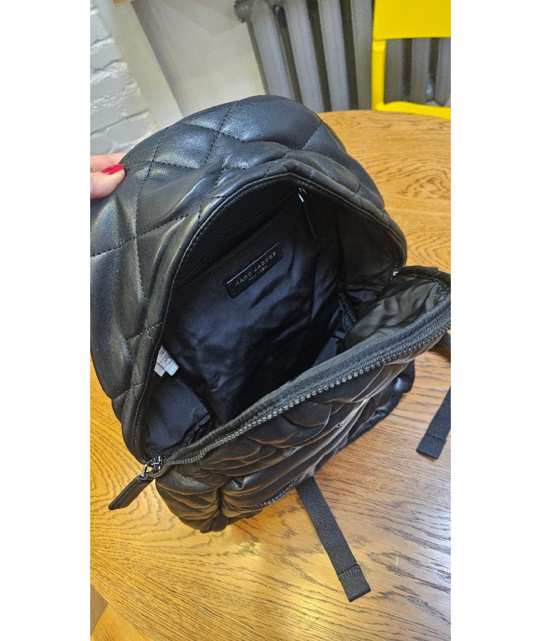 MARC JACOBS Черный рюкзак из искусственной кожи, фото 4