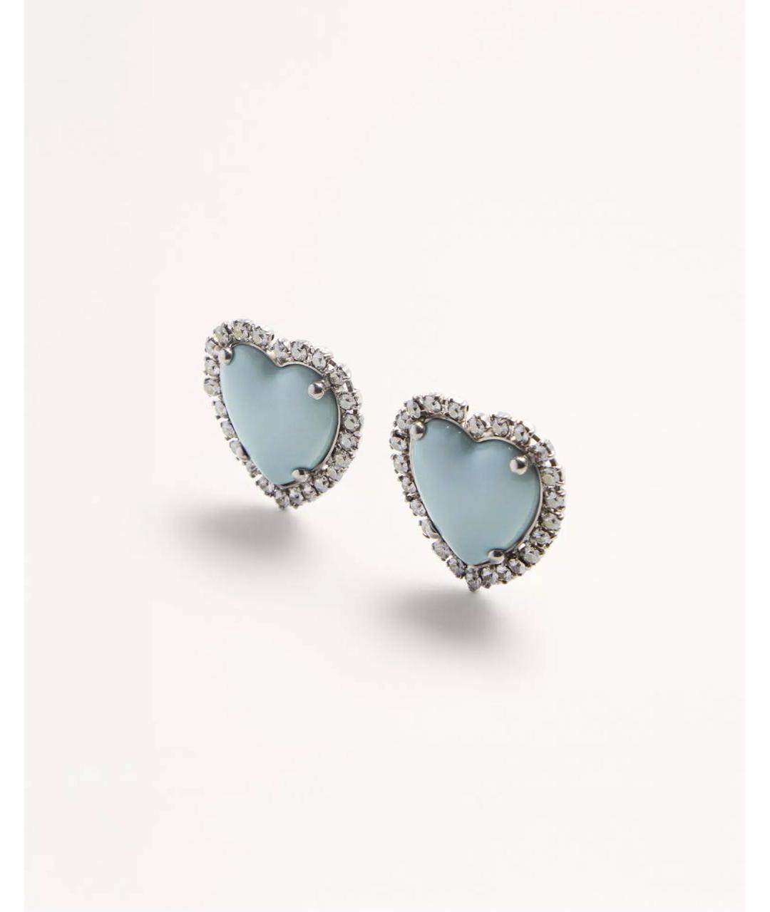 VALENTINO Голубые металлические серьги, фото 4