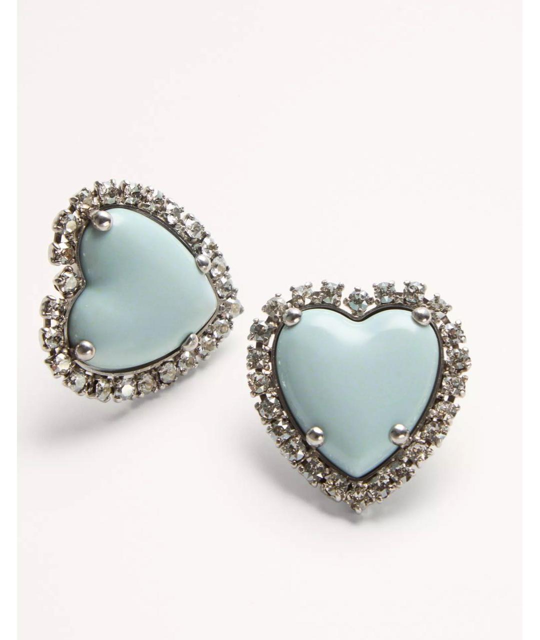 VALENTINO Голубые металлические серьги, фото 2