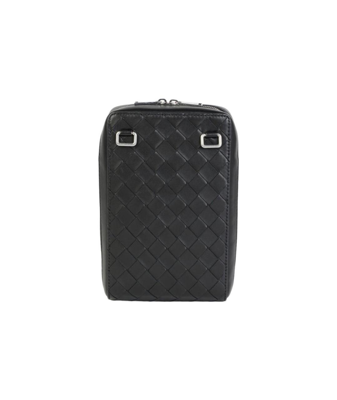 BOTTEGA VENETA Черная кожаная сумка на плечо, фото 3