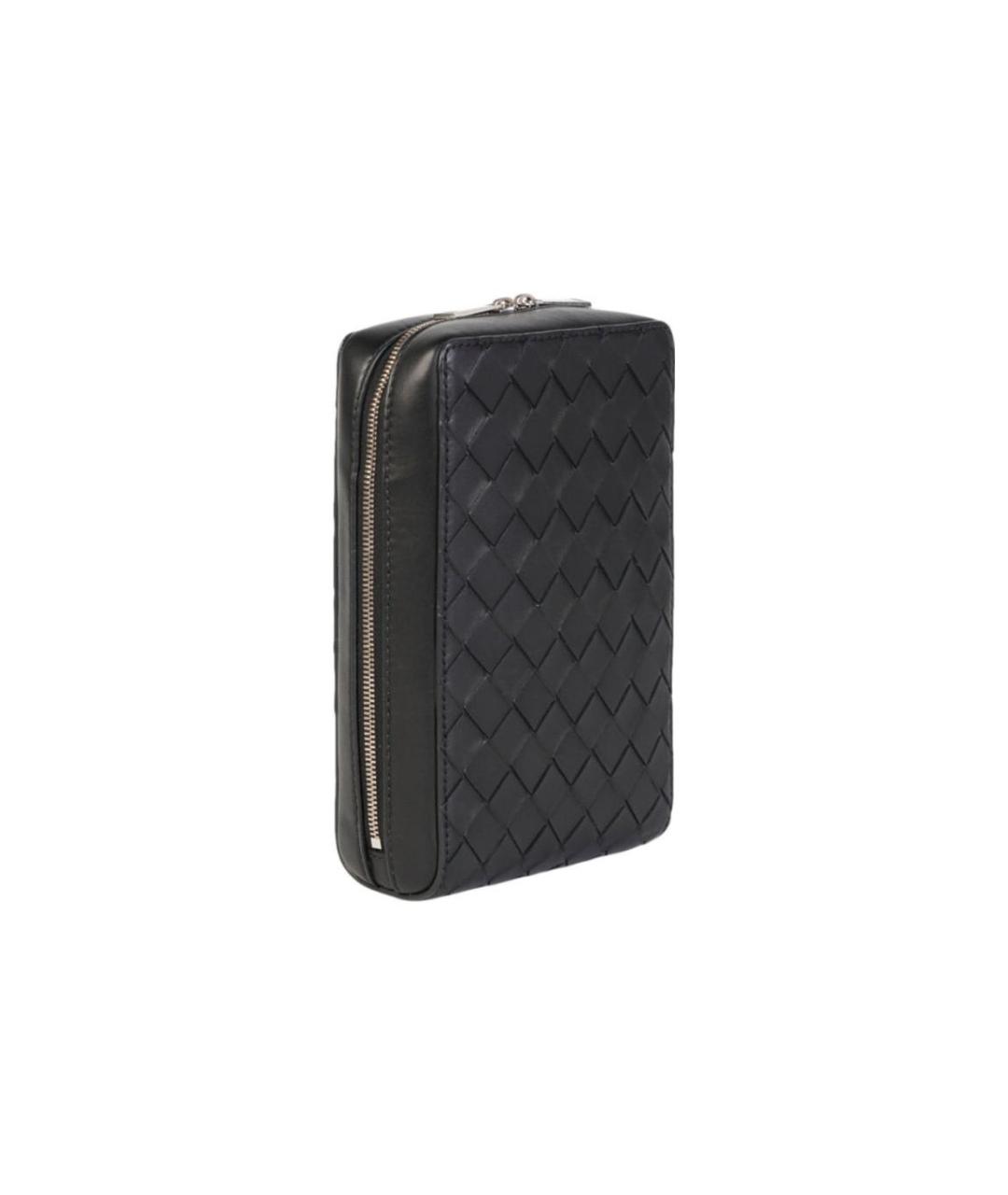 BOTTEGA VENETA Черная кожаная сумка на плечо, фото 2