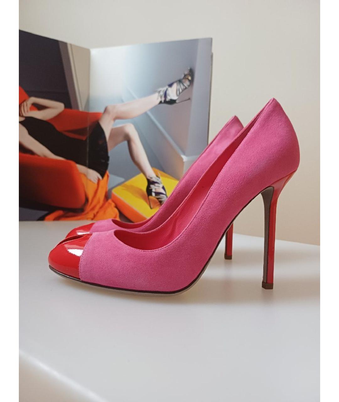 SERGIO ROSSI Розовые замшевые туфли, фото 2