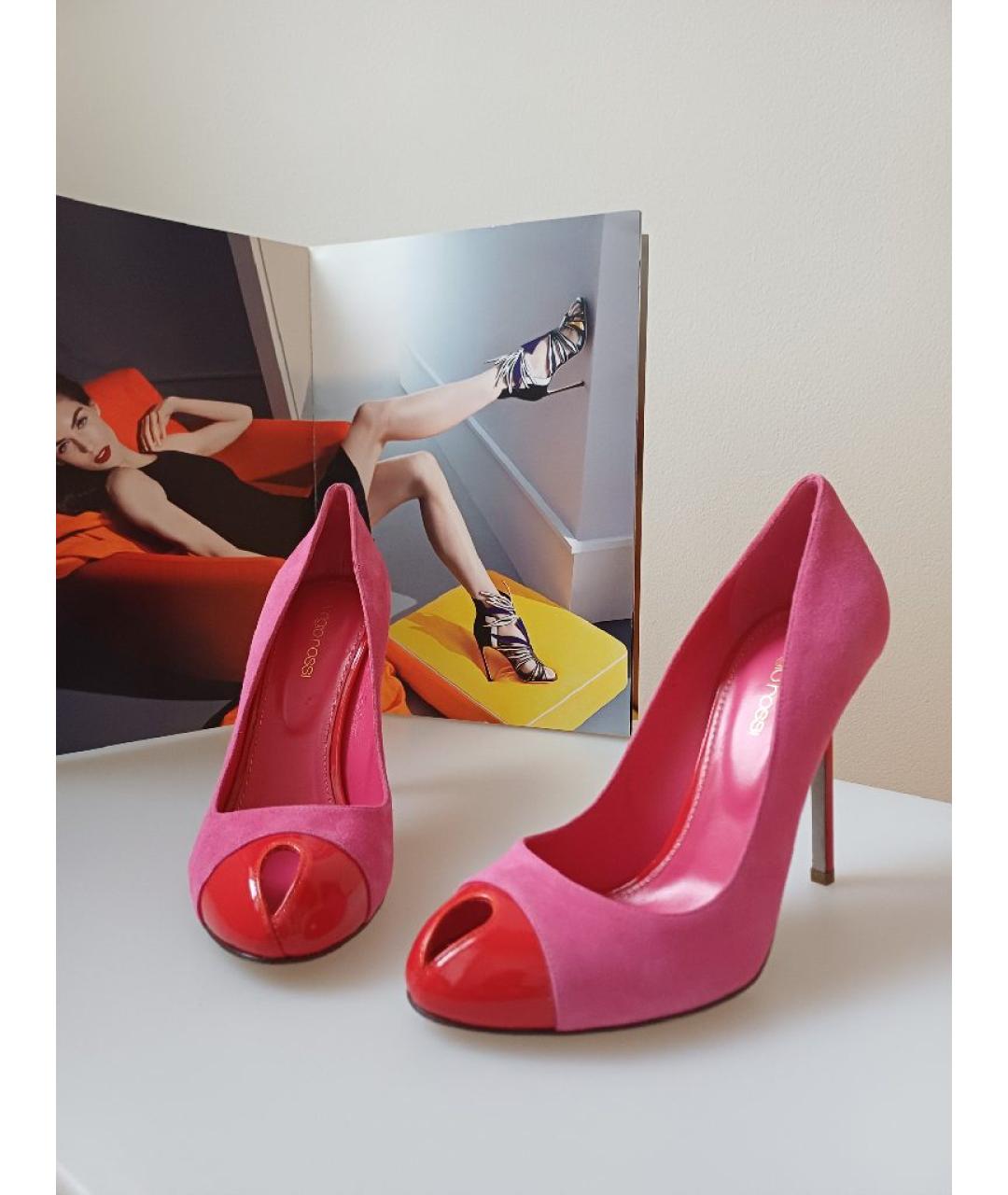 SERGIO ROSSI Розовые замшевые туфли, фото 4