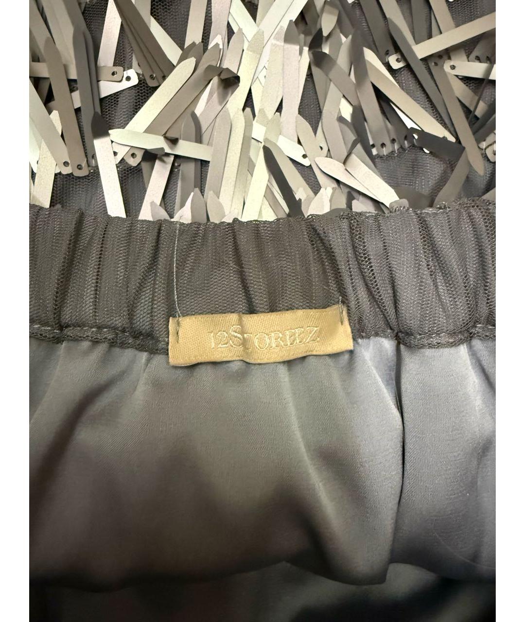 12 STOREEZ Серая юбка миди, фото 4