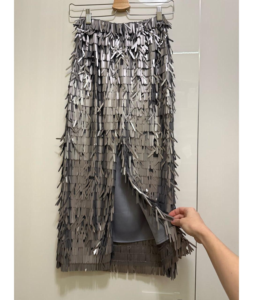 12 STOREEZ Серая юбка миди, фото 3
