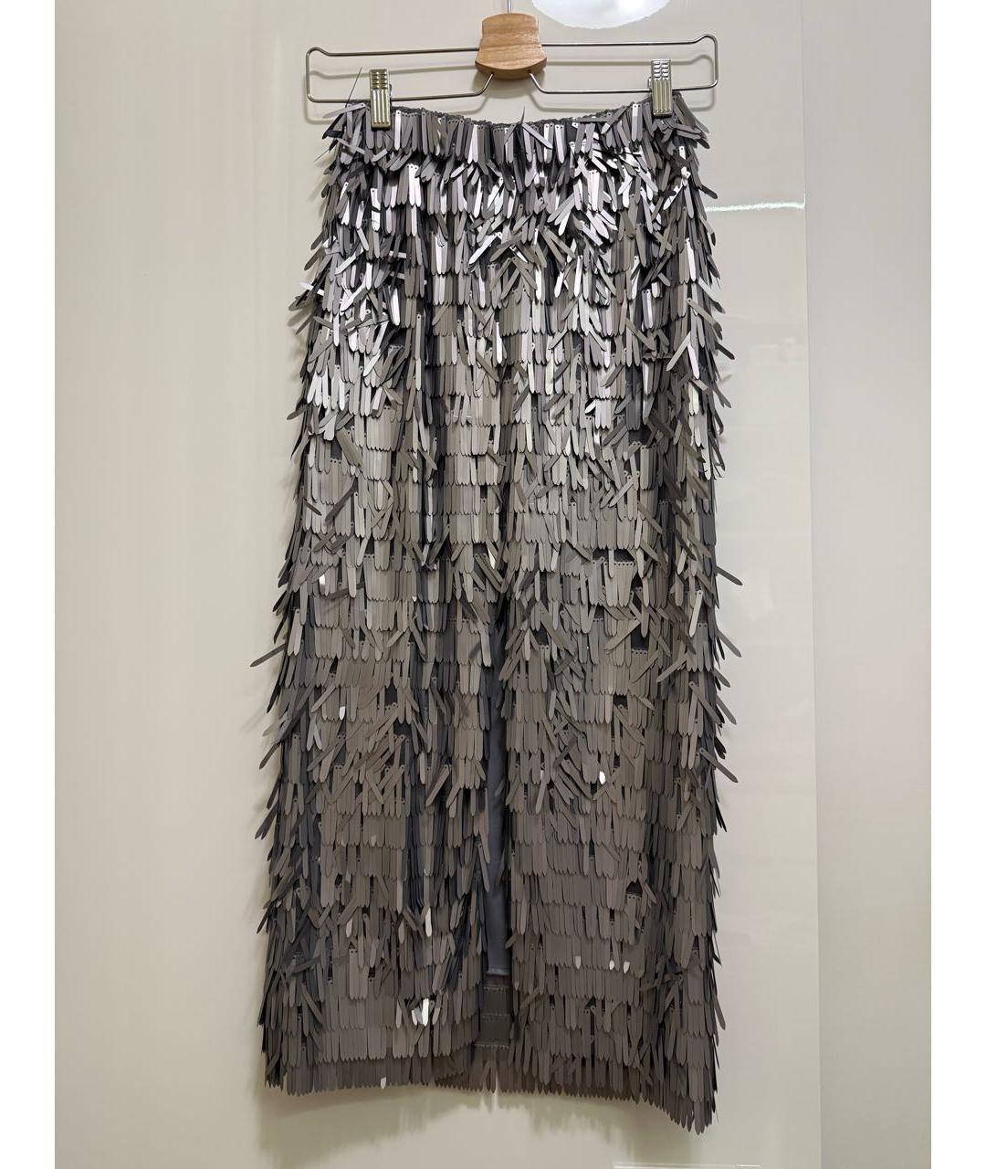 12 STOREEZ Серая юбка миди, фото 7