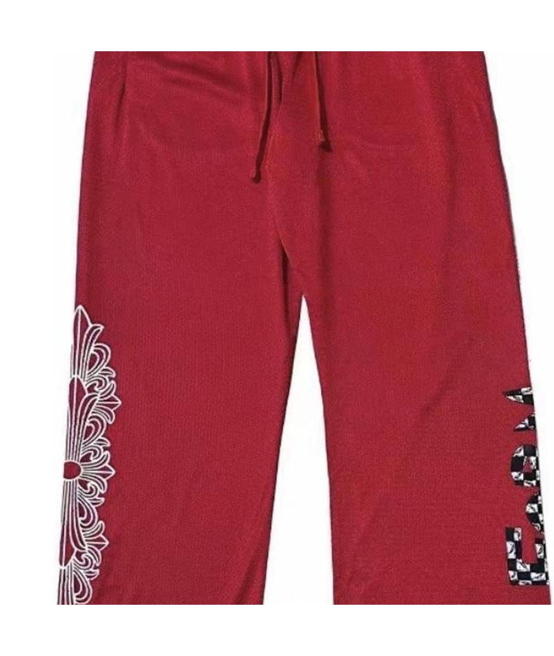 CHROME HEARTS Красные повседневные брюки, фото 5