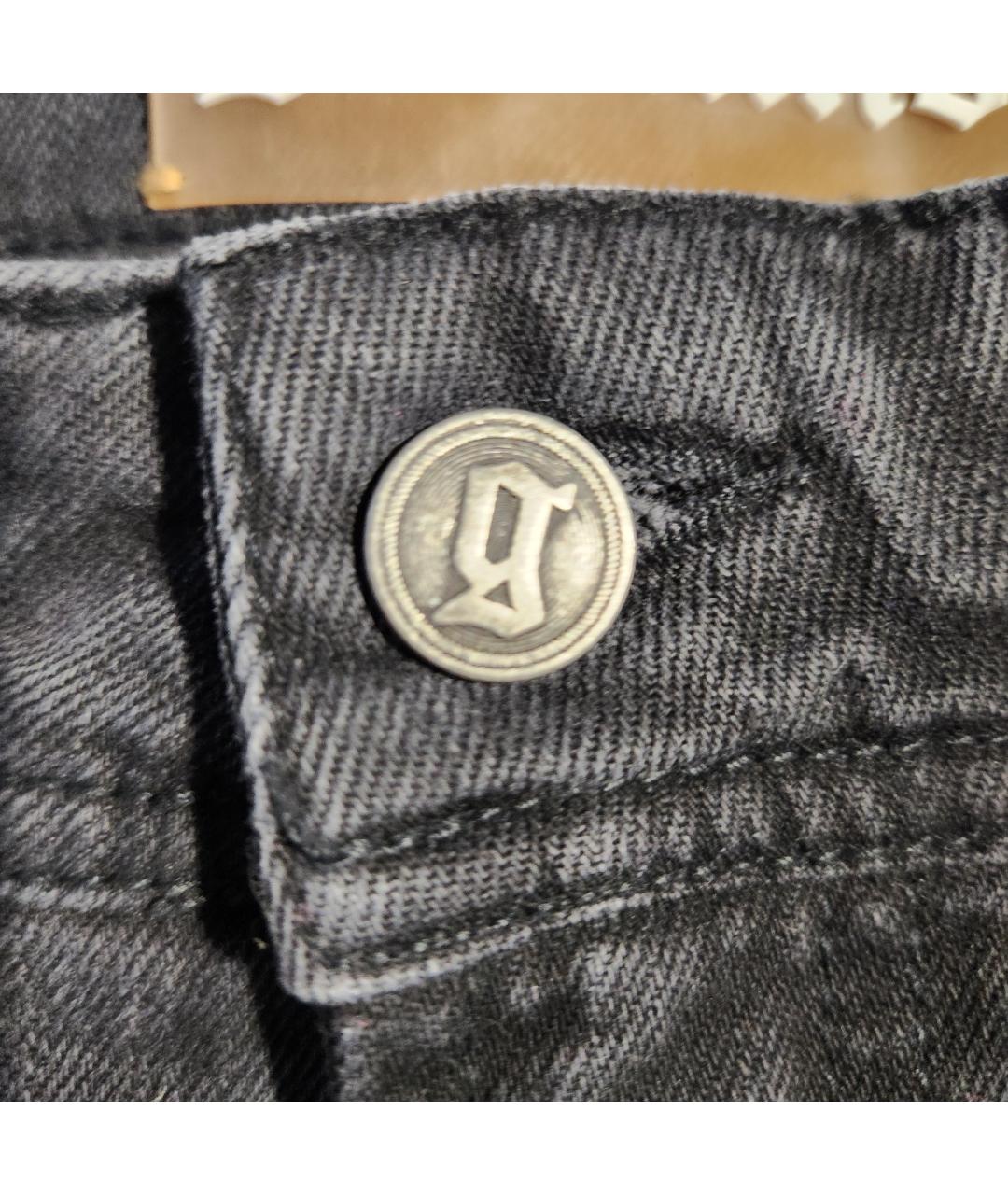 JOHN GALLIANO Серые хлопко-эластановые прямые джинсы, фото 7