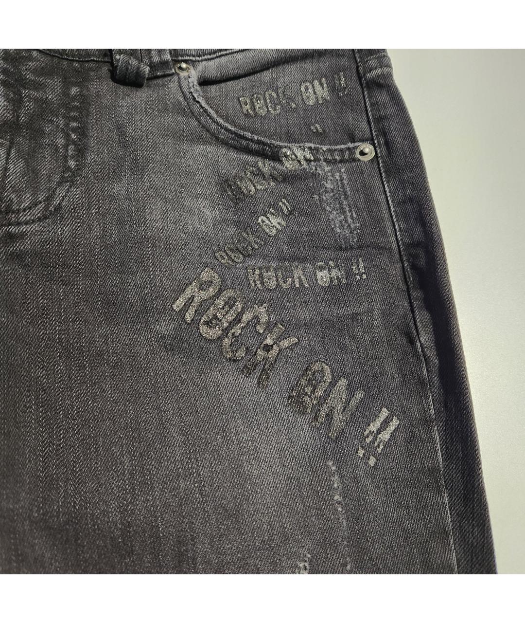 JOHN GALLIANO Серые хлопко-эластановые прямые джинсы, фото 5