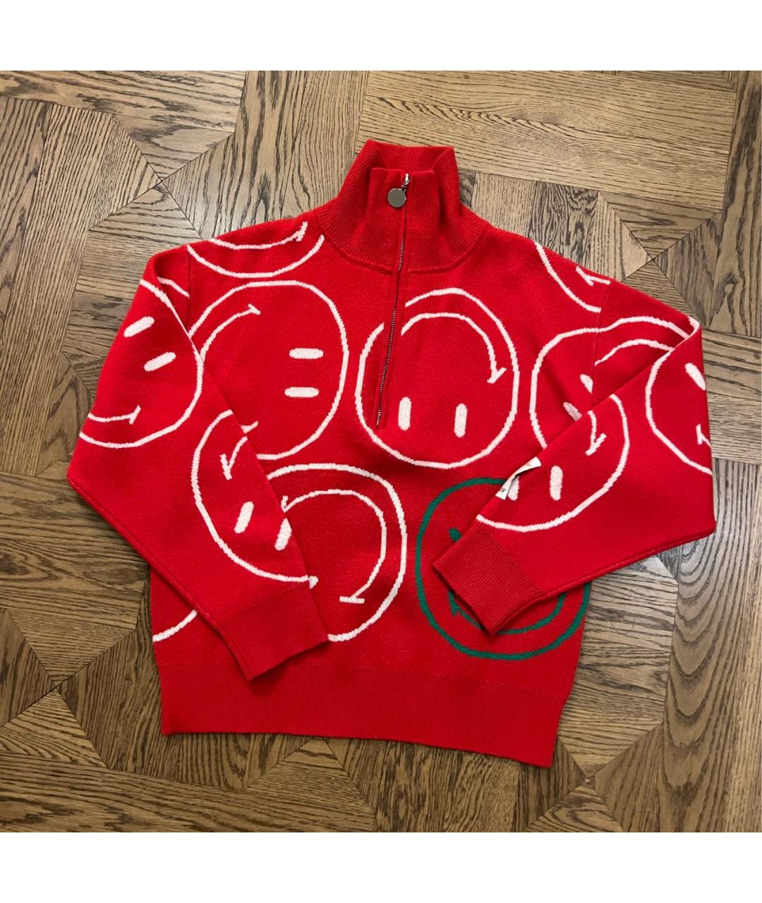SANDRO Красный шерстяной джемпер / свитер, фото 7