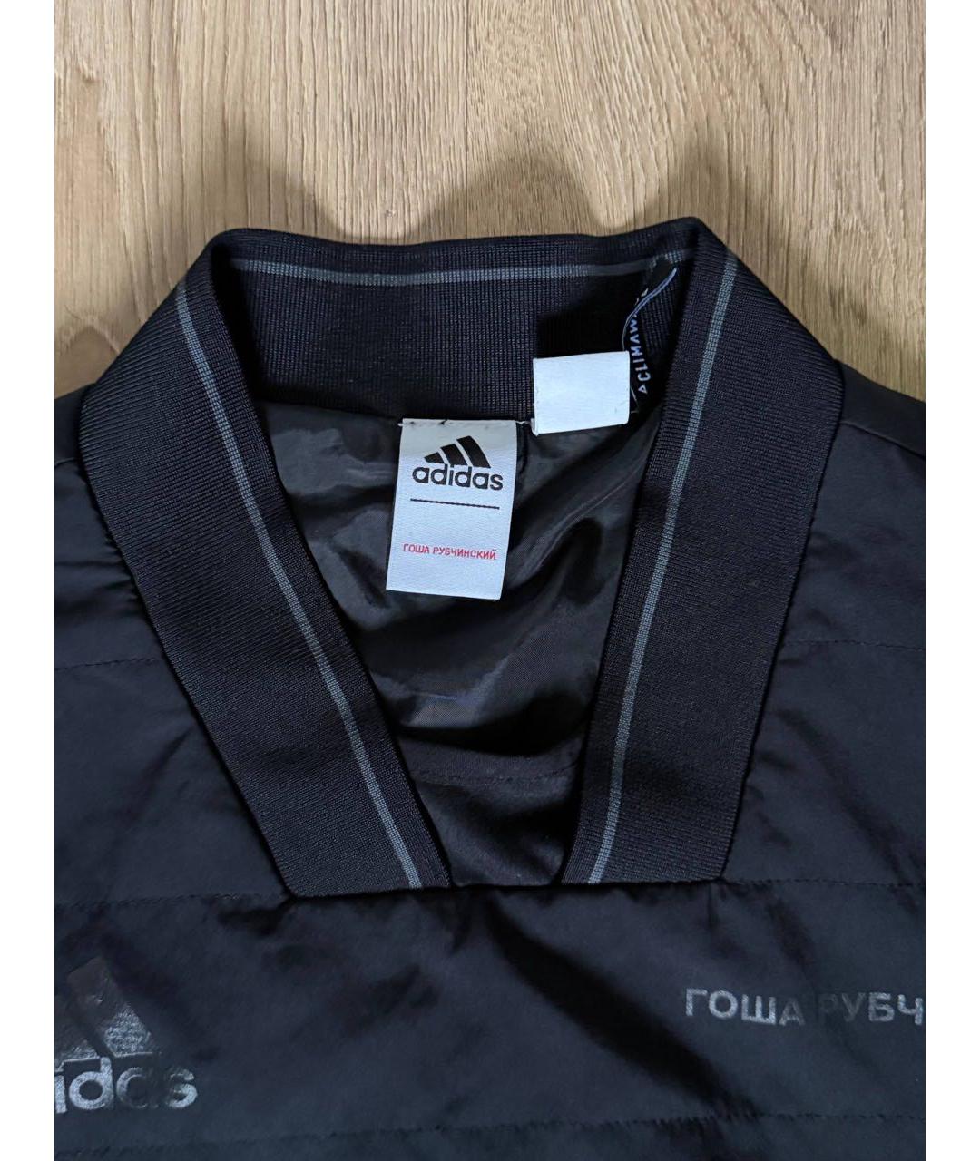 ADIDAS Черная полиэстеровая куртка, фото 3