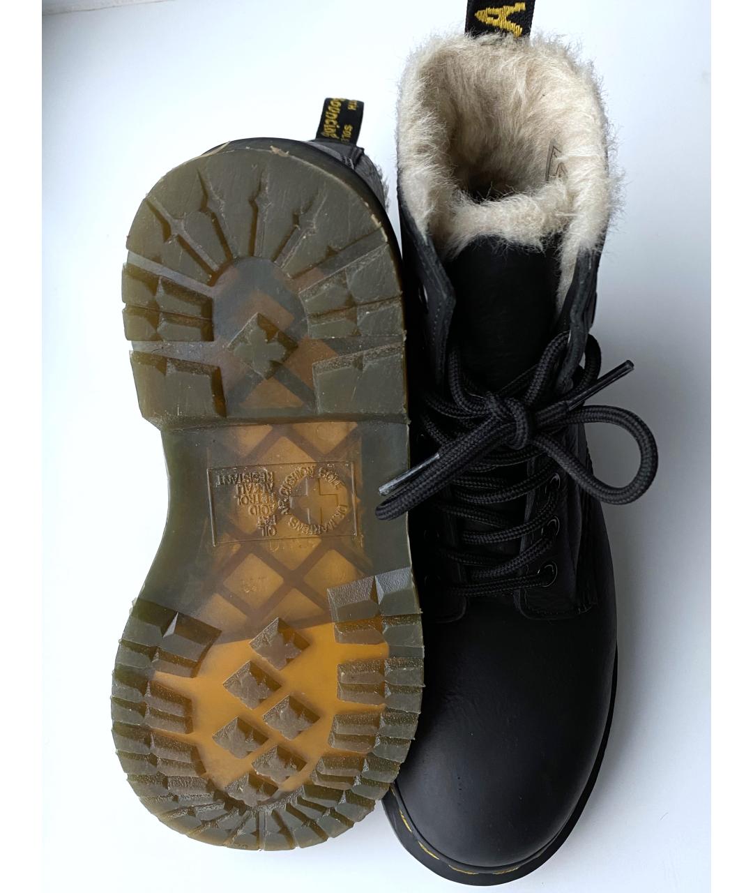 DR. MARTENS Черные кожаные ботинки, фото 4