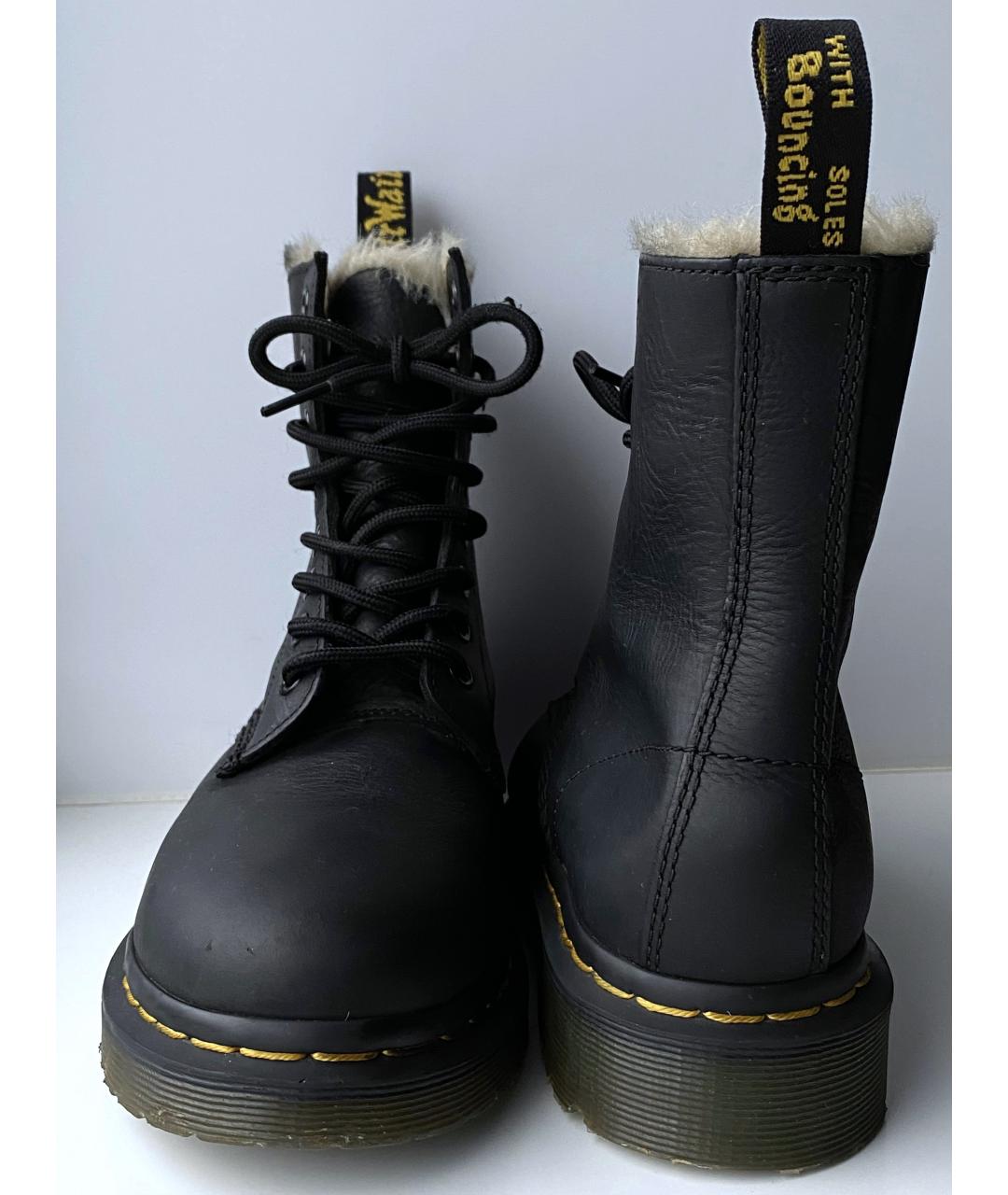 DR. MARTENS Черные кожаные ботинки, фото 5