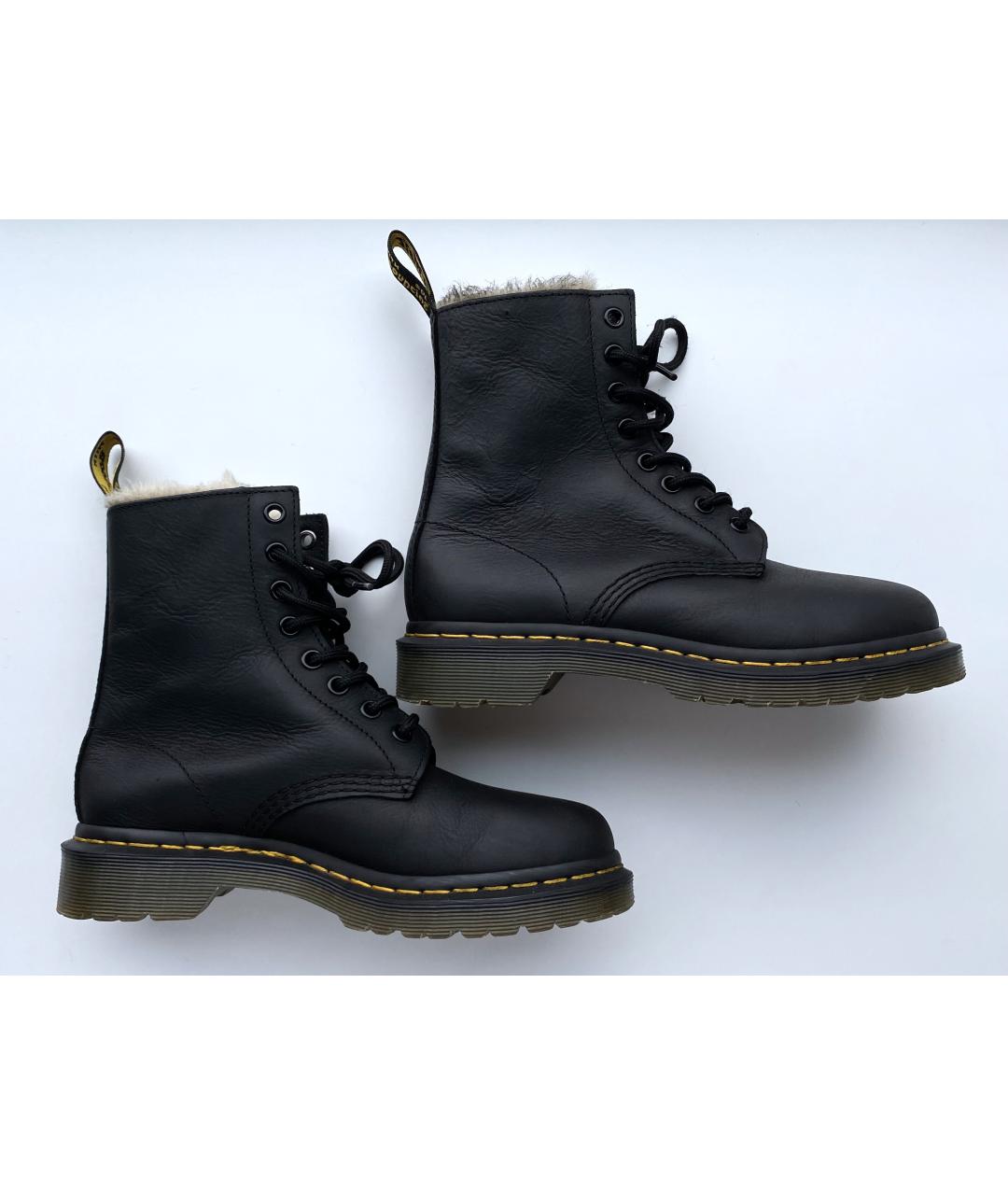 DR. MARTENS Черные кожаные ботинки, фото 2