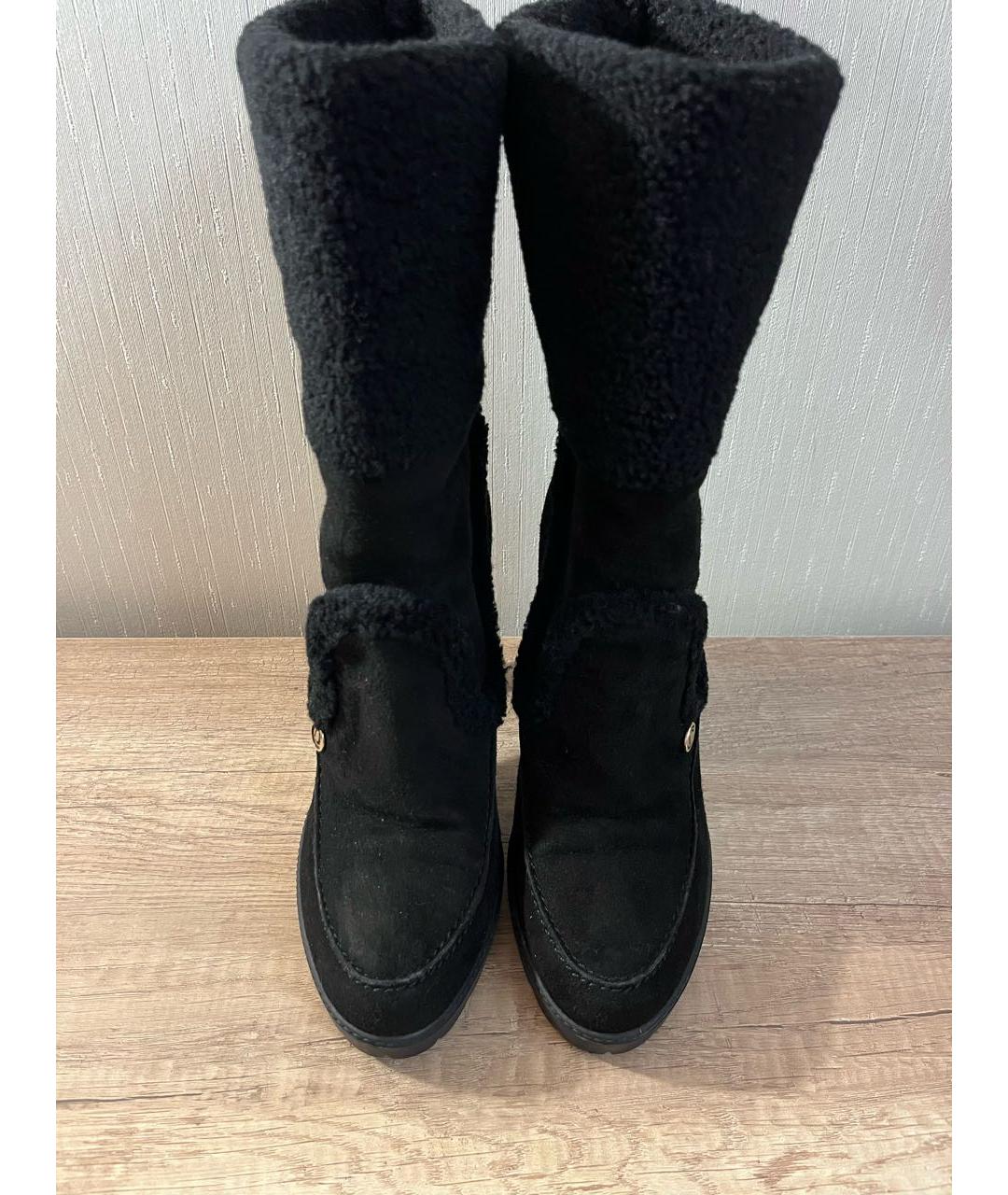 CHRISTIAN DIOR Черные замшевые ботильоны, фото 2