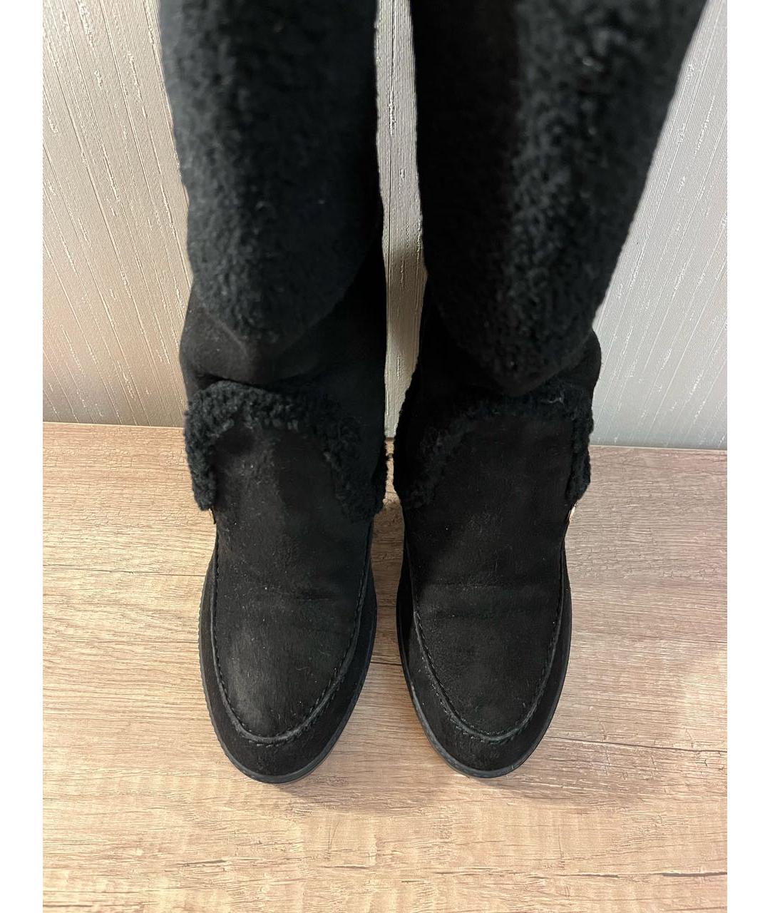 CHRISTIAN DIOR Черные замшевые ботильоны, фото 3