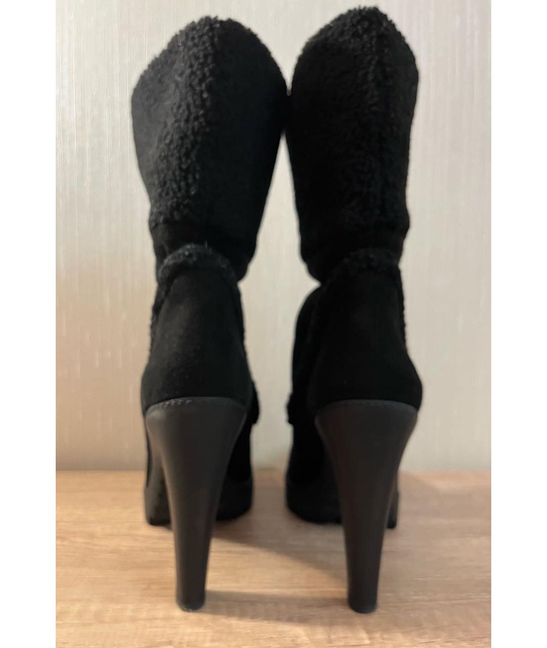 CHRISTIAN DIOR Черные замшевые ботильоны, фото 4
