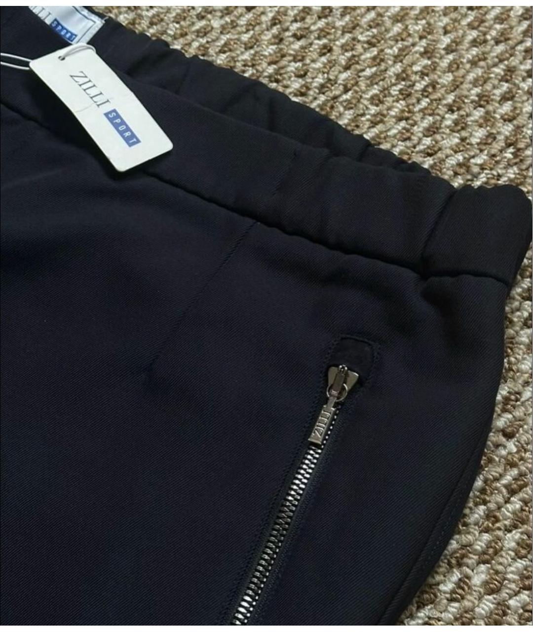 ZILLI Темно-синие хлопковые повседневные брюки, фото 7
