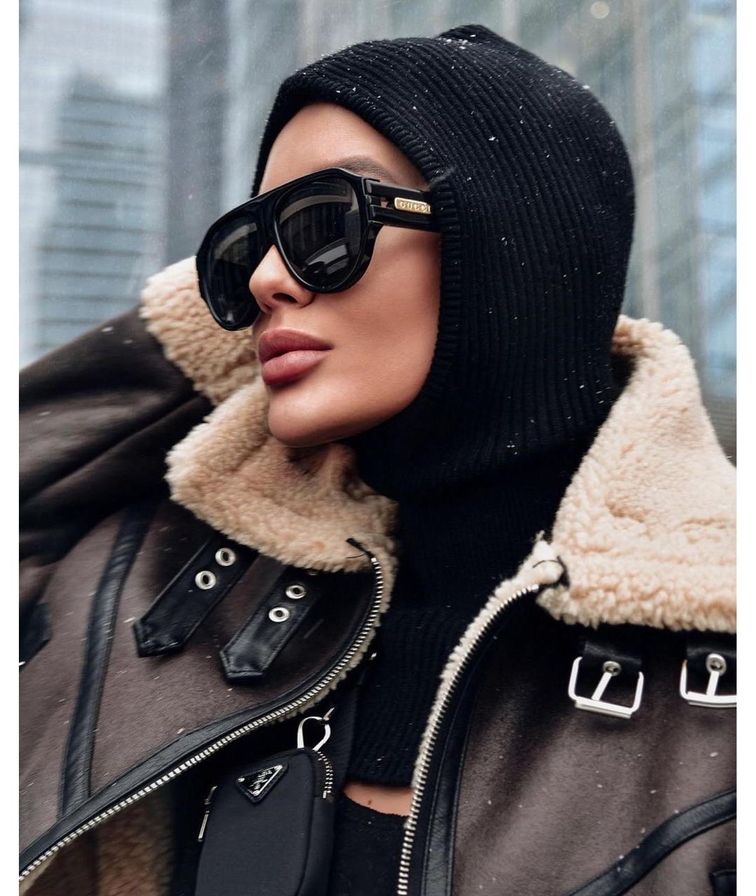 SAINT LAURENT Черная кашемировая шапка, фото 4