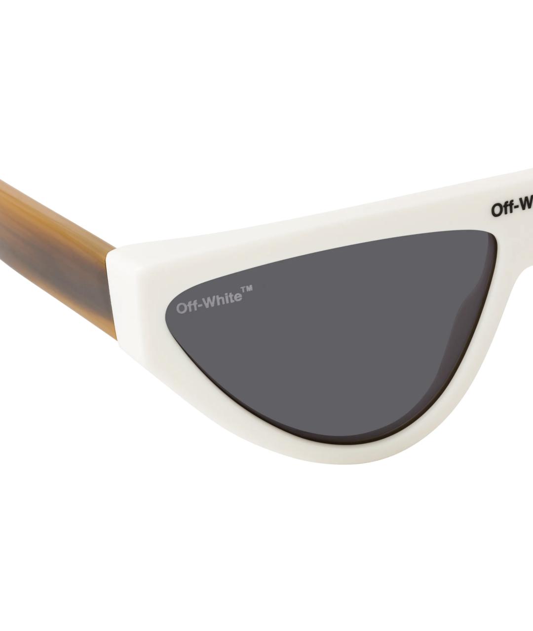 OFF-WHITE Белые пластиковые солнцезащитные очки, фото 4