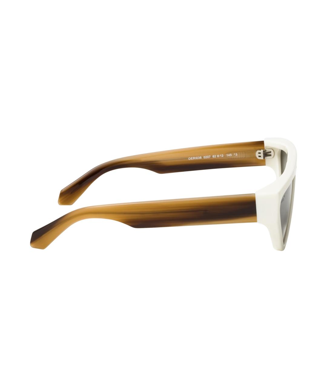 OFF-WHITE Белые пластиковые солнцезащитные очки, фото 2