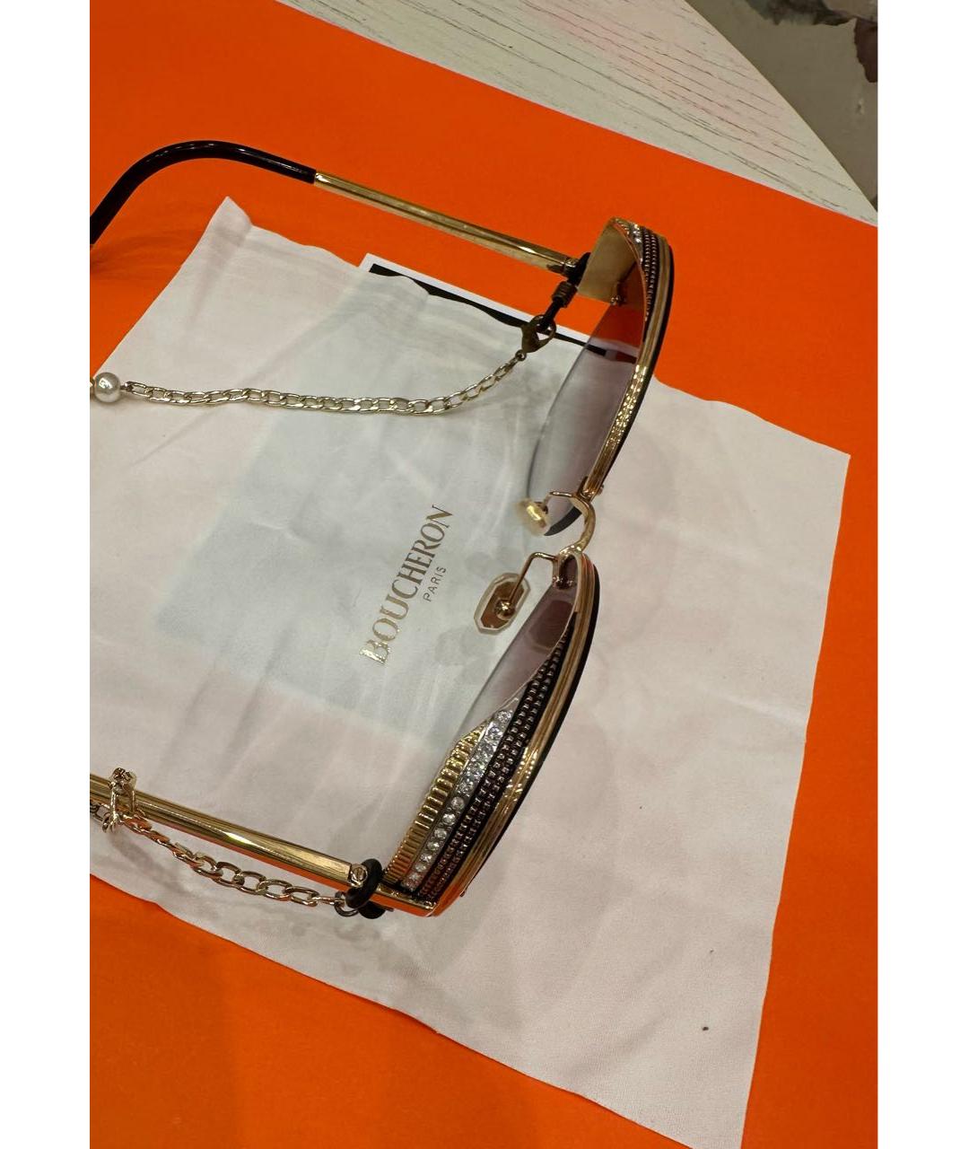 BOUCHERON Мульти металлические солнцезащитные очки, фото 2