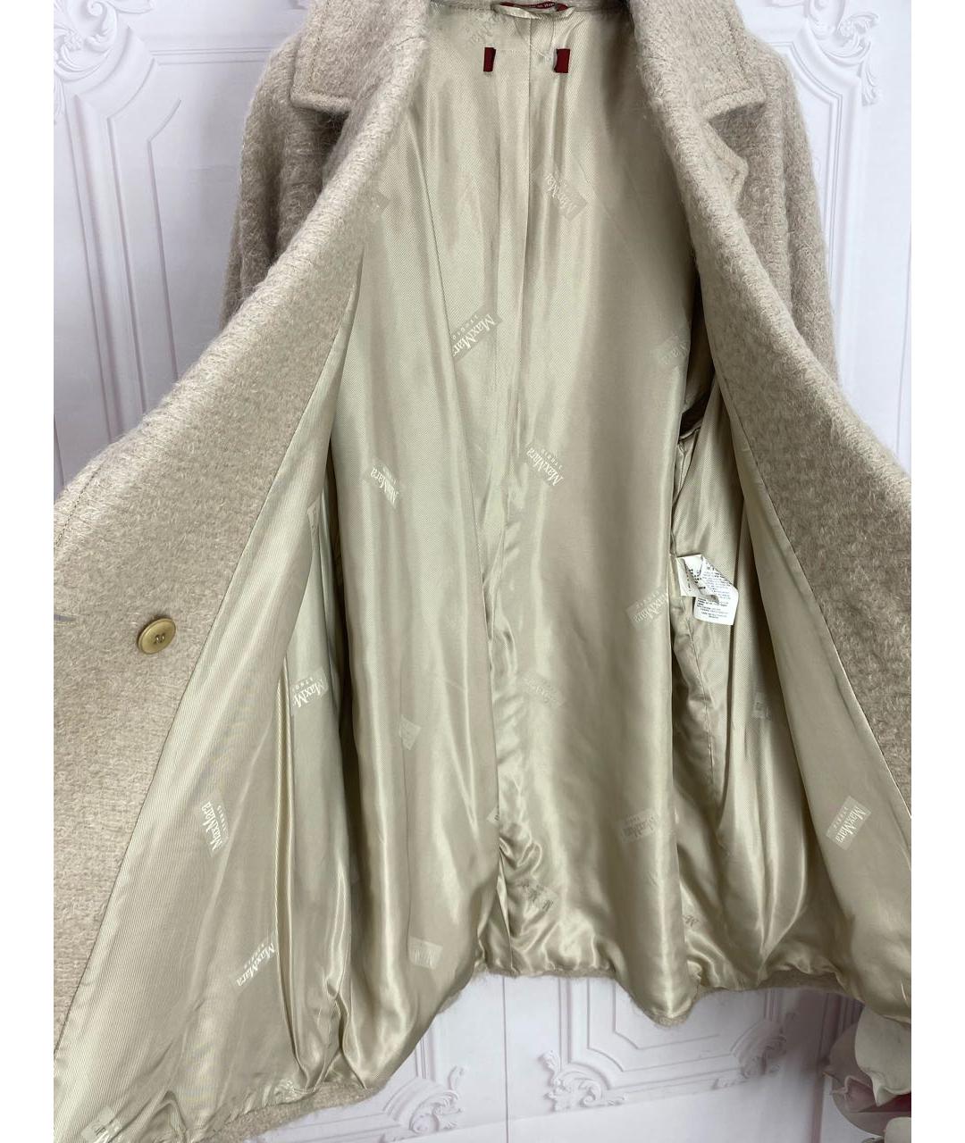 MAX MARA STUDIO Бежевое шерстяное пальто, фото 3