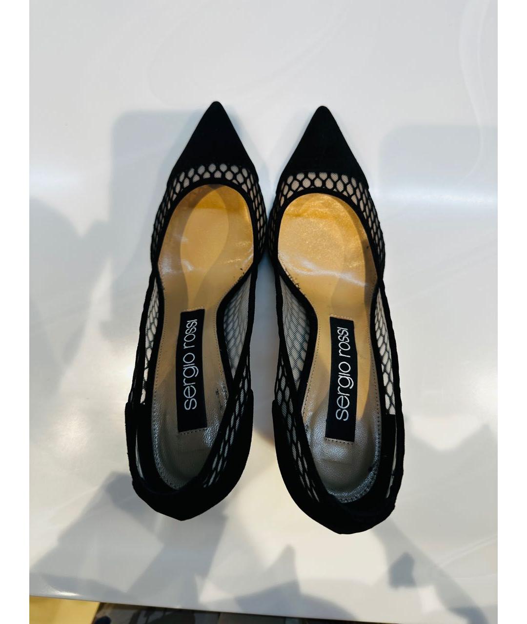 SERGIO ROSSI Черные кожаные туфли, фото 3