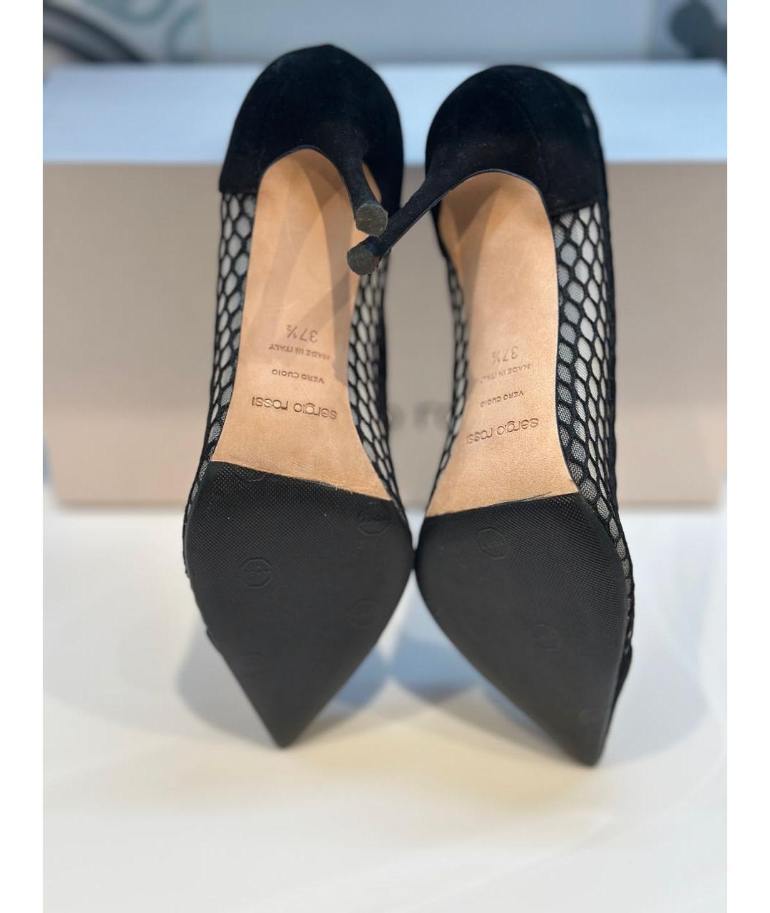 SERGIO ROSSI Черные кожаные туфли, фото 6