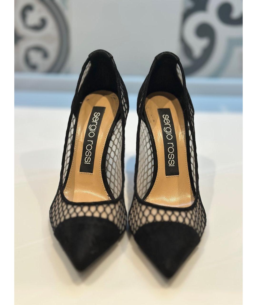 SERGIO ROSSI Черные кожаные туфли, фото 2